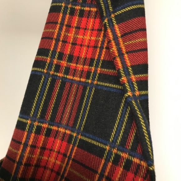Plaid Circular Scarf in Red, Yellow and Black - Picture 2 of 5